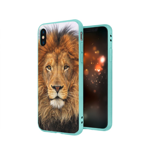 Чехол для iPhone X матовый Красавец лев Фото 01 Чехол для iPhone X матовый Красавец лев Фото 01