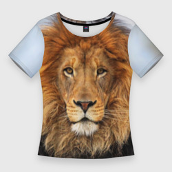 Женская футболка 3D Slim Красавец лев