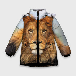 Зимняя куртка для девочек 3D Красавец лев
