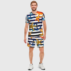 Мужской костюм с шортами 3D Моряк - фото 2