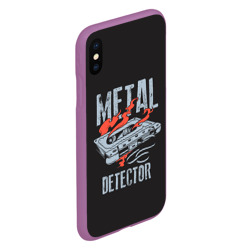 Чехол для iPhone XS Max матовый Metal Detector - фото 2