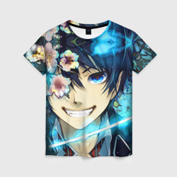 Blue Exorcist flowers – Женская футболка 3D с принтом купить со скидкой в -26%