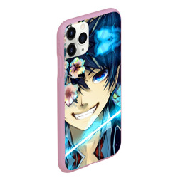 Чехол для iPhone 11 Pro Max матовый Blue Exorcist flowers - фото 2