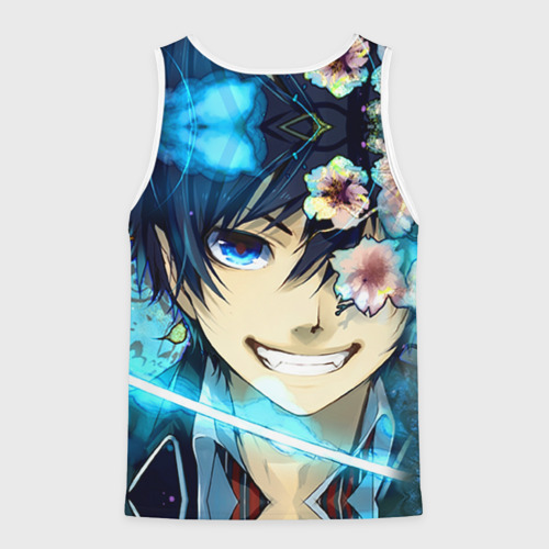 Мужская майка 3D Blue Exorcist flowers - фото 2