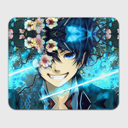 Прямоугольный коврик для мышки Blue Exorcist flowers