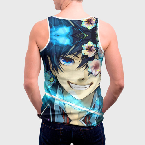 Мужская майка 3D Blue Exorcist flowers - фото 4