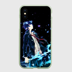 Чехол для iPhone XS Max матовый Blue Exorcist profil