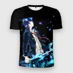 Мужская футболка 3D Slim Blue Exorcist profil