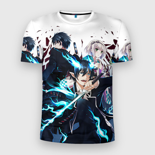 Мужская футболка 3D Slim Blue Exorcist art