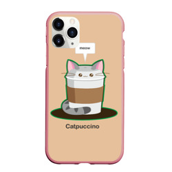 Чехол для iPhone 11 Pro Max матовый Catpuccino