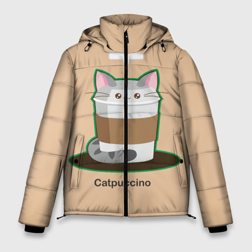 Мужская зимняя куртка 3D Catpuccino, цвет красный