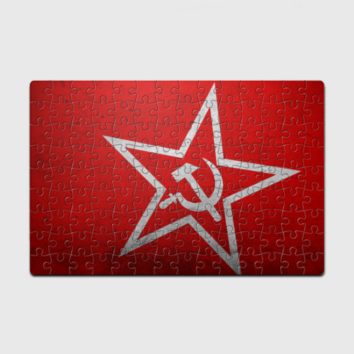 Головоломка Пазл магнитный 126 элементов Флаг СССР: Серп и Молот