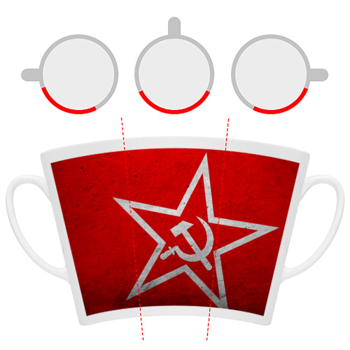 Кружка Латте Флаг СССР: Серп и Молот - фото 6