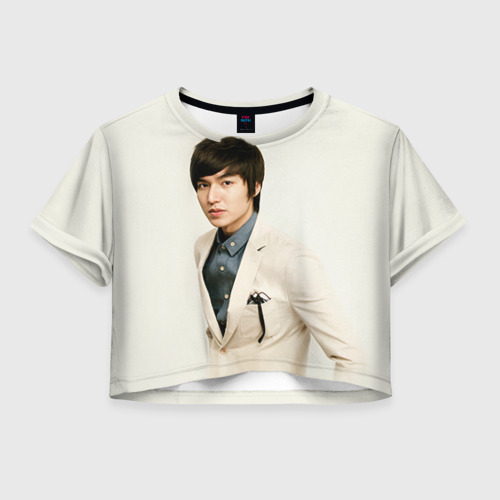 Женская футболка Crop-top 3D Lee Min Ho, цвет 3D печать