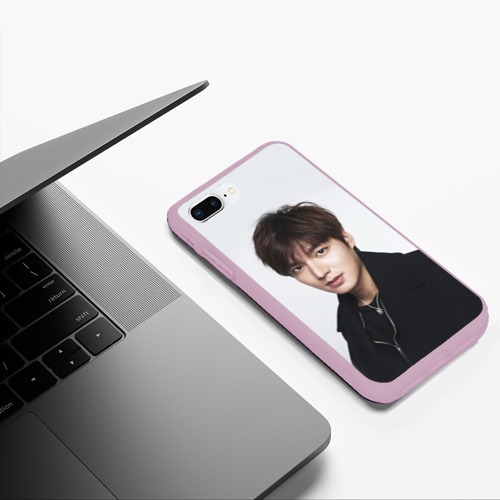 Чехол для iPhone 7Plus/8 Plus матовый Lee Min Ho, цвет розовый - фото 5