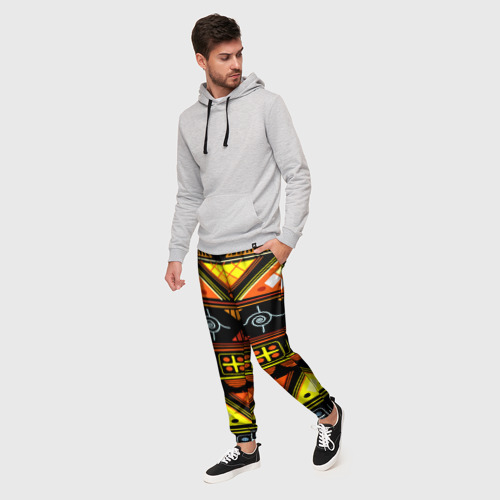Мужские брюки 3D Element ethnic, цвет 3D печать - фото 3