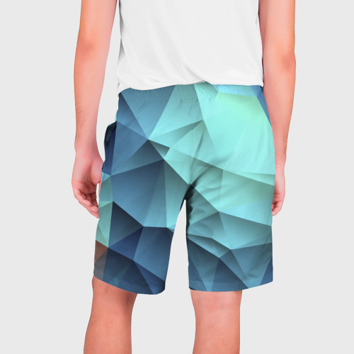 Мужские шорты 3D Polygon blue, цвет 3D печать - фото 2