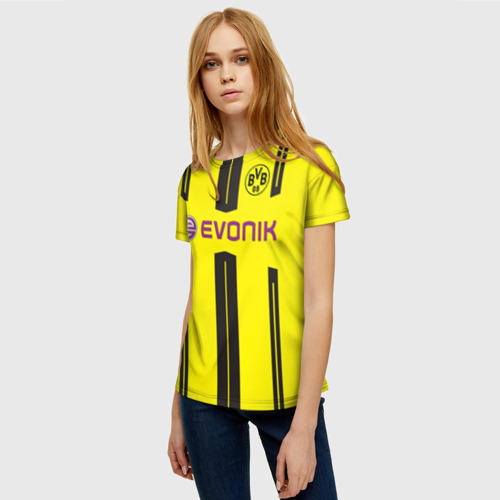 Женская футболка 3D Borussia Dortmund, цвет 3D печать - фото 3