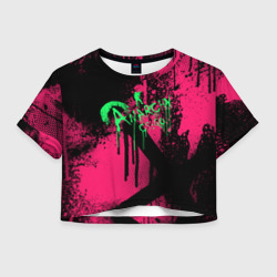 Женская футболка Crop-top 3D Cs:go - Neon Revolution
