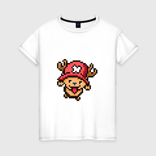 Женская футболка хлопок One Piece. Chopper. 8 bit.