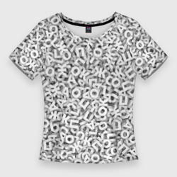 Женская футболка 3D Slim Буквы