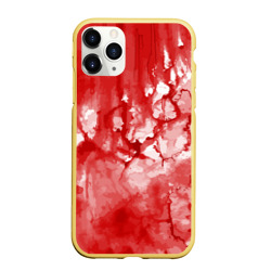 Чехол для iPhone 11 Pro Max матовый Кровь акварельная на Хеллоуин