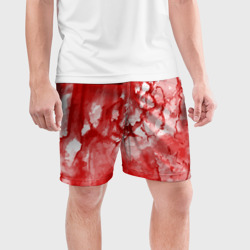 Мужские шорты спортивные Кровь акварельная на Хеллоуин - фото 2