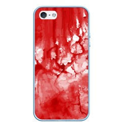 Чехол для iPhone 5/5S матовый Кровь акварельная на Хеллоуин