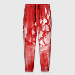 Мужские брюки 3D Кровь акварельная на Хеллоуин