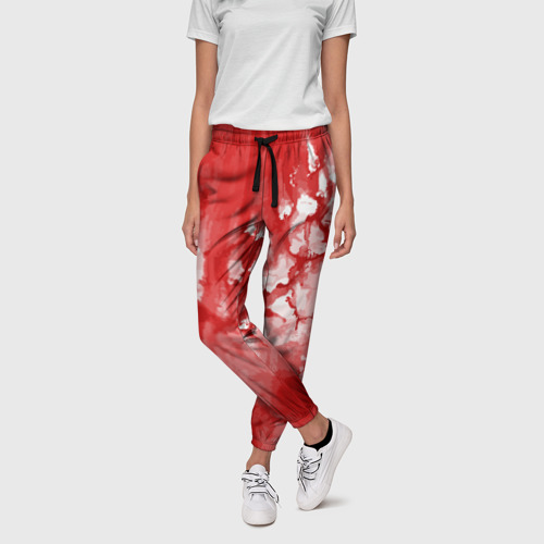 Женские брюки 3D Кровь, цвет 3D печать - фото 3