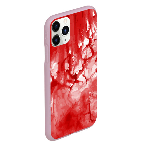 Чехол для iPhone 11 Pro матовый Кровь акварельная на Хеллоуин, цвет розовый - фото 3