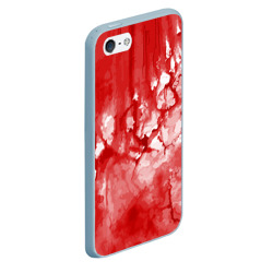 Чехол для iPhone 5/5S матовый Кровь акварельная на Хеллоуин - фото 2
