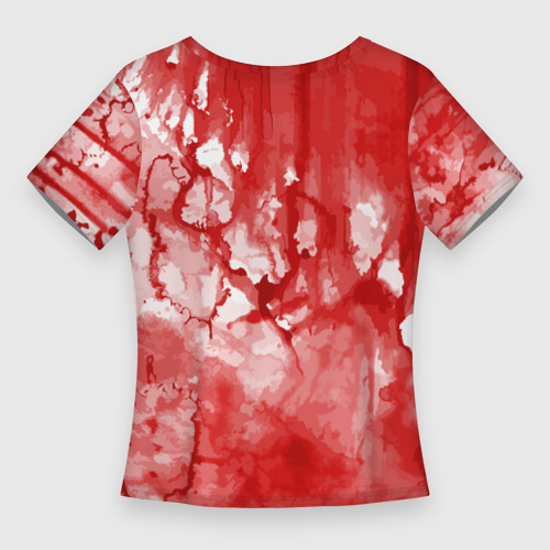 Женская футболка 3D Slim Кровь акварельная на Хеллоуин, цвет 3D печать - фото 2