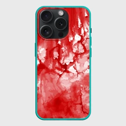 Чехол силиконовый для Apple iPhone 15 Pro матовый Кровь акварельная на Хеллоуин