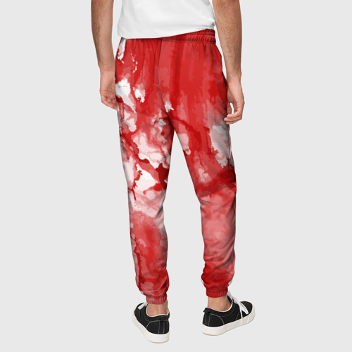 Мужские брюки 3D Кровь акварельная на Хеллоуин, цвет 3D печать - фото 5