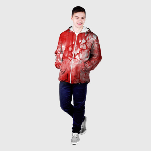 Мужская куртка 3D Кровь акварельная на Хеллоуин - фото 3