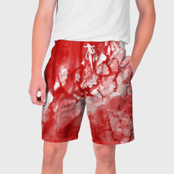 Мужские шорты 3D Кровь акварельная на Хеллоуин