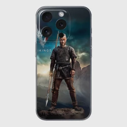Чехол для iPhone 15 Pro Max силиконовый с защитой камеры Викинги - Рагнар Лодброк