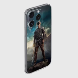 Чехол для iPhone 15 Pro Max силиконовый с защитой камеры Викинги - Рагнар Лодброк - фото 2