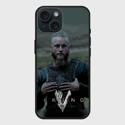 Чехол силиконовый для Apple iPhone 15 матовый Рагнар Лодброк