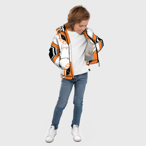 Зимняя куртка для мальчиков 3D Cs Go Asiimov, цвет светло-серый - фото 5