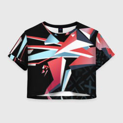 Женская футболка Crop-top 3D Cs:go - Point Disarray style 2 Буйство красок