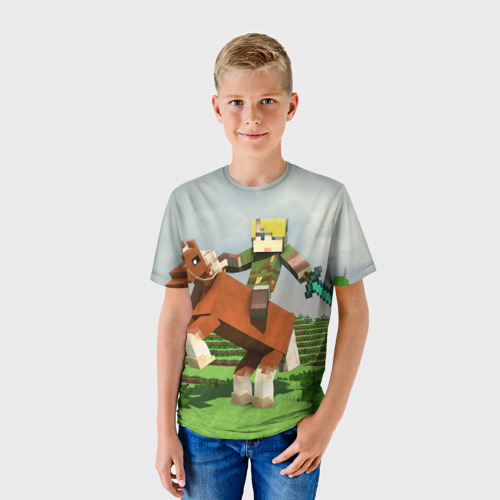 Детская футболка 3D Minecraft, цвет 3D печать - фото 3