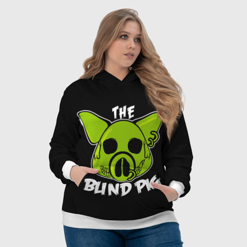 Женская толстовка 3D Blind Pig, цвет 3D печать - фото 6