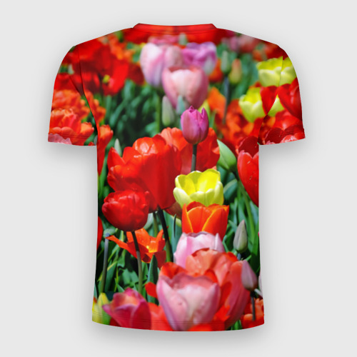 Мужская футболка 3D Slim Тюльпановый рай, цвет 3D печать - фото 2