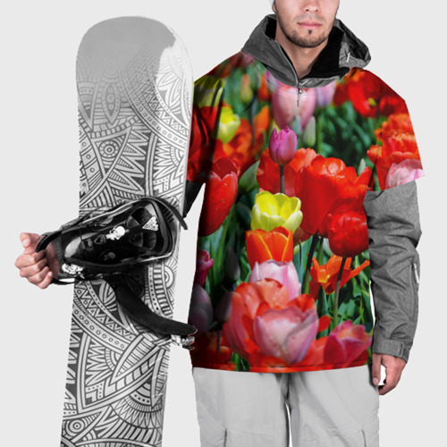 Накидка на куртку 3D Тюльпановый рай, цвет 3D печать