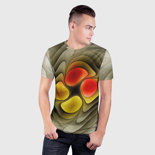 Мужская футболка 3D Slim Абстракция 9, цвет 3D печать - фото 3
