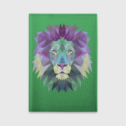 Обложка для автодокументов Полигональный лев