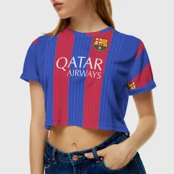 Женская футболка Crop-top 3D Месси форма - фото 2