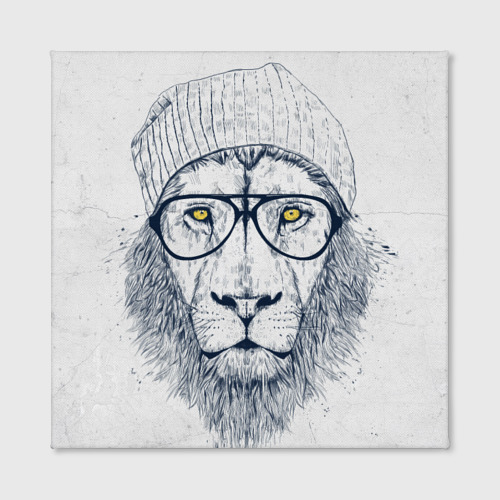 Холст квадратный Cool Lion, цвет 3D печать - фото 2